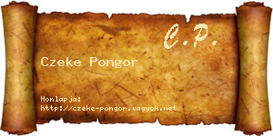 Czeke Pongor névjegykártya